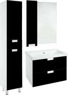 Зеркало-шкаф Bellezza Пегас 70см левый чёрный 00000008051